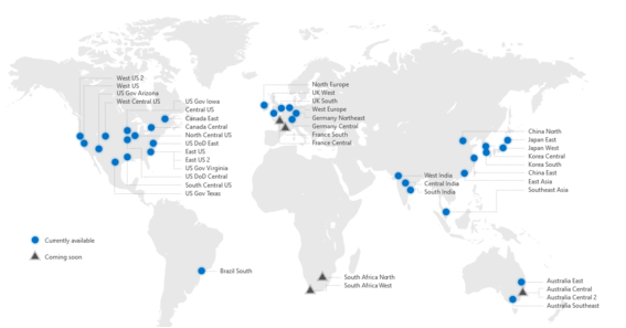 微軟全球Azure云計算平臺與服務(wù)將新增兩個法國區(qū)域